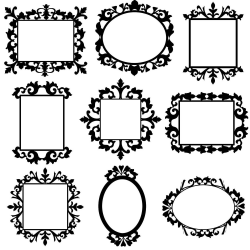 Decorative Frames Clip Art | Decorative Frame Clip Art Set ...