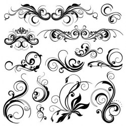 swirly designs | decorative-design-filigree-flourish-graphic ...