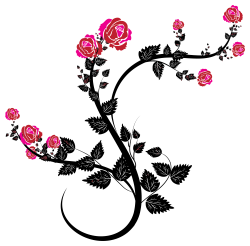 OnlineLabels Clip Art - Rose Floral Flourish