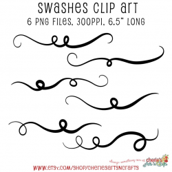 Swashes, Swash Clip Art, Decorative Swirls, Decorative Borders, Decorative  Swashes Clipart, Digital Download, Digital Scrapbooking, Digitals