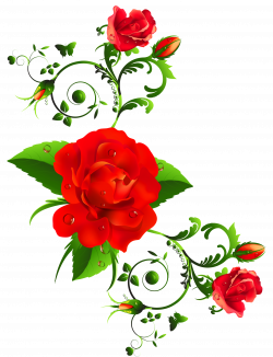 Red Roses Decor Clipart | Flowers | Pinterest | Red roses, Flower ...