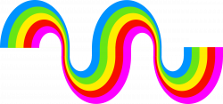 Clipart - Swirly rainbow decoration