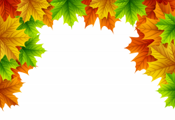 Autumn Leaves Decorative Top Border PNG Image | Gallery ...