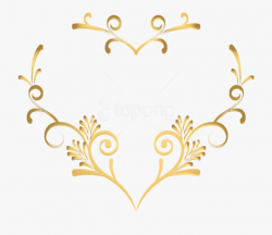 Wheat Clipart Decorative - Decorative Heart Png #466110 ...