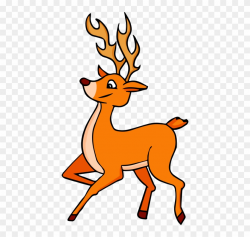 Cartoon Orange Clipart - Animated Clipart Deer Gif, HD Png ...