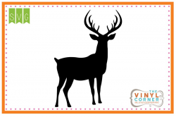 Applique Corner Deer Fully Body Silhouette Cuttable SVG ...