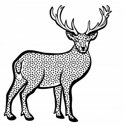 Clipart - deer - lineart