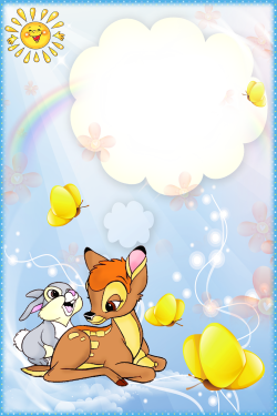Kids Transparent PNG Frame with Rabbit and Deer | Gallery ...