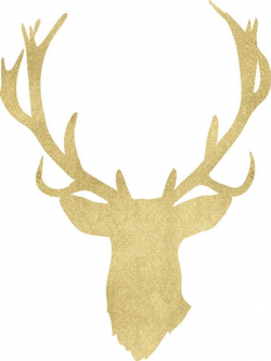 Deer clipart - deer clip art sihouettes, black, gold ...