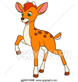 EPS Vector - Happy deer. Stock Clipart Illustration ...
