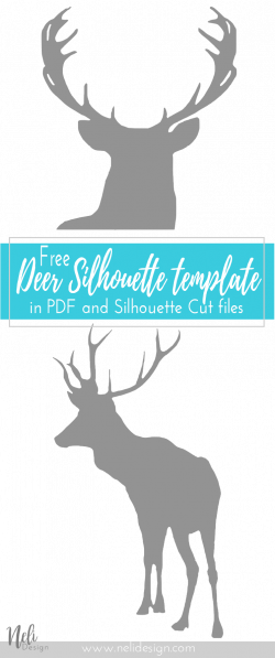 Free Deer Art Printable and Silhouette Cut file | Deer Wall Art ...