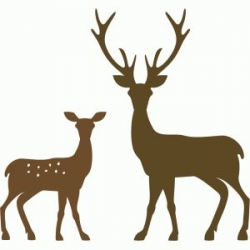 Silhouette Design Store: two deer | Stencils | Vinyl ...