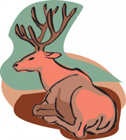 Deer Sitting In The Shade Clip Art at Clker.com - vector clip art ...