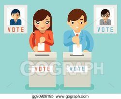 Vector Stock - People vote for candidates of different ...