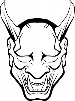 Image result for oni mask vector black and white | Substance Mat ...