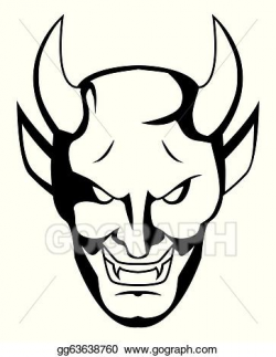 Vector Stock - Demon face. Clipart Illustration gg63638760 ...