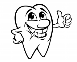 On Dentist Clipart Black And White Dental Happy Tooth 17 ...
