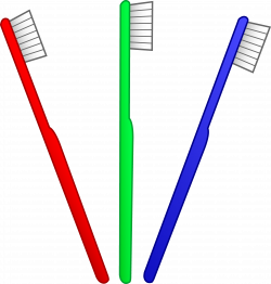 Three Toothbrushes - Free Clip Art