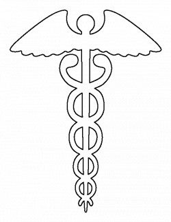 Caduceus (medical symbol) pattern. Use the printable outline for ...