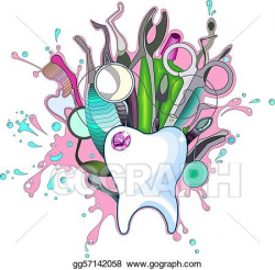 Vector Art - Dental instruments. EPS clipart gg57142058 ...