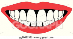 Vector Art - Lips front teeth. EPS clipart gg89687395 - GoGraph