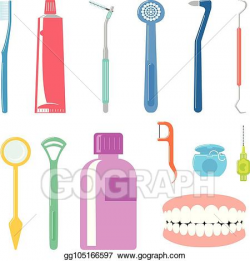 Vector Art - Dental care items. Clipart Drawing gg105166597 ...
