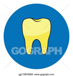 Vector Clipart - Unhealthy tooth. yellow rotten teeth ...