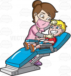 A boy letting the dentist floss his teeth #cartoon #clipart ...