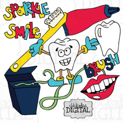 Instant Download Dental Clip Art Dentist by ChickadeeDigital ...