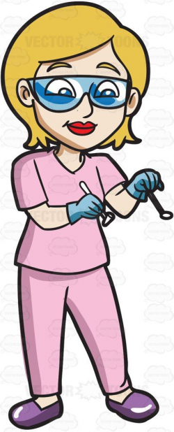 A Female Dental Hygienist Holding Two Dental Tools | мʏ ւɪ ...