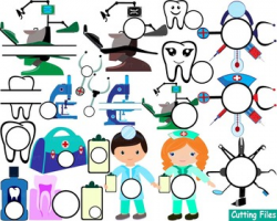 Dentist Doctor Nurse dental Clip art SVG Cutting files super hero community  51S