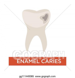 Vector Art - Enamel caries dental disease tooth damage ...