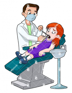 A Terrified Girl Getting Her Teeth Checked By Male Dentist ...