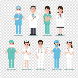 Dentist, doctor, and nurse illustration, Physician Nurse ...