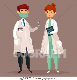 Vector Illustration - Cartoon dentist and woman with tooth x ...