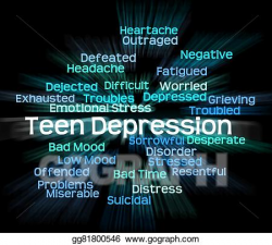 Clip Art - Teen depression indicates lost hope and ...