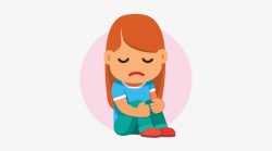 Sad Child Clipart Png - Cartoon Image Of Depression - Free ...