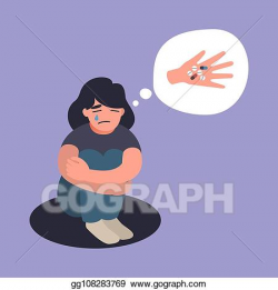 Vector Art - Teen female suffering from suicidal depression ...