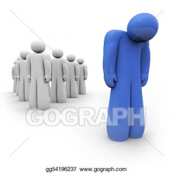 Clip Art - Feeling blue - one depressed person. Stock ...