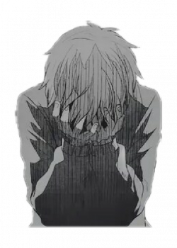 anime manga sad sadness broken boy grey lost depressed...