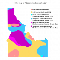 File:Idaho map of Köppen climate classification.svg - Wikimedia Commons
