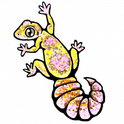 Leopard Gecko sticker! (Tremper Albino) by SC-Monster-Roo on DeviantArt