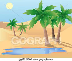 Vector Stock - Oasis. Clipart Illustration gg58227000 - GoGraph