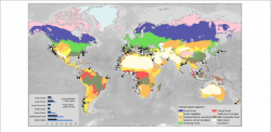 Global map with the main types of potential vegetation (Levavasseur ...