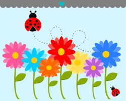 flower GARDEN clip art | Garden Clip Art - Spring Flowers ...