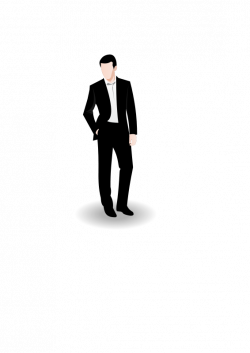 Black and white clipart man at messy desk collection