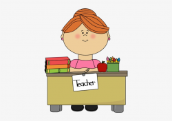 Desk Clipart Cartoon Teacher - School Teachers Clip Art PNG ...
