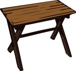 Collapsible Wooden Table clip art Free vector in Open office ...