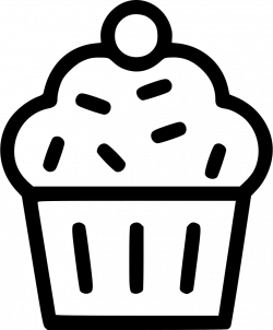 Muffin Cup Cake Dessert Sweet Pudding Svg Png Icon Free Download ...
