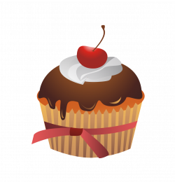 Cupcake Cherry cake Black Forest gateau Swiss roll - Cartoon cherry ...